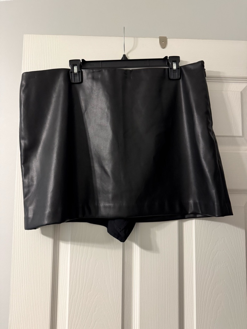 Abercrombie & Fitch Black Scarlett Vegan Leather Mini Skort